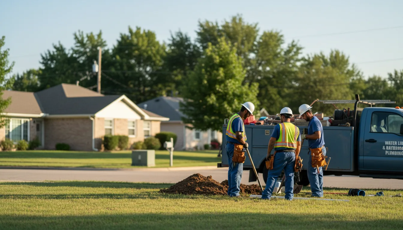 Residential water line and bathroom plumbing service in Spring Valley, WI